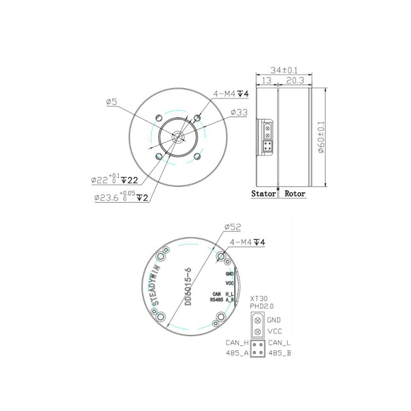 Direct Drive Servo Motor Robotics - Pan/tilt, yük dengeleyici, robot eklem modülü